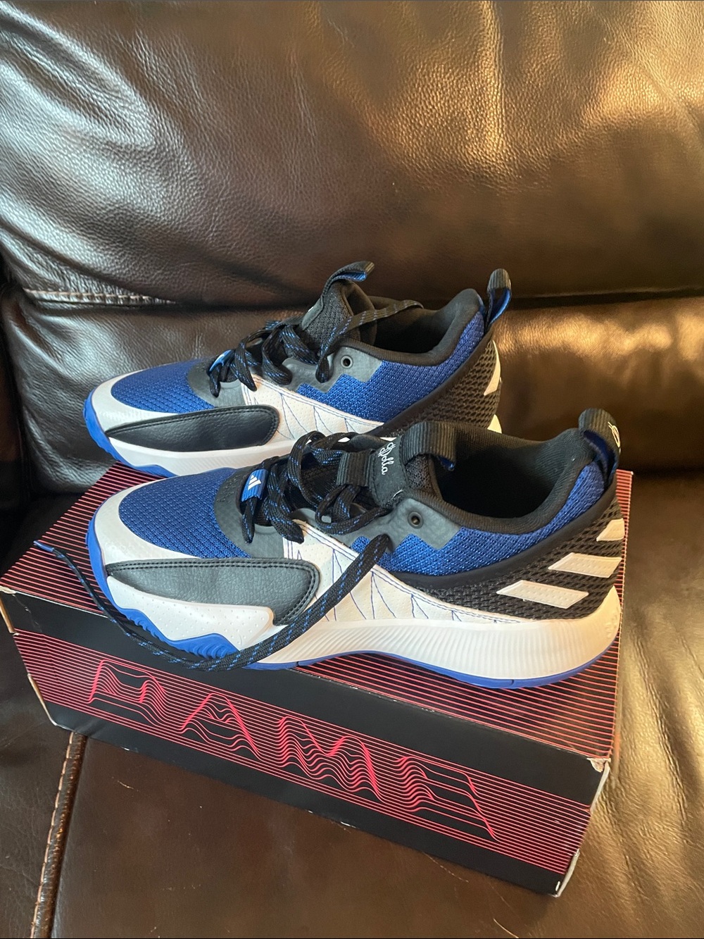 DAME Cerified Black,Blue and White Basketball Sneakers